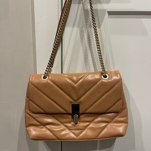 Aldo Camel Quilted Crossbody Bag